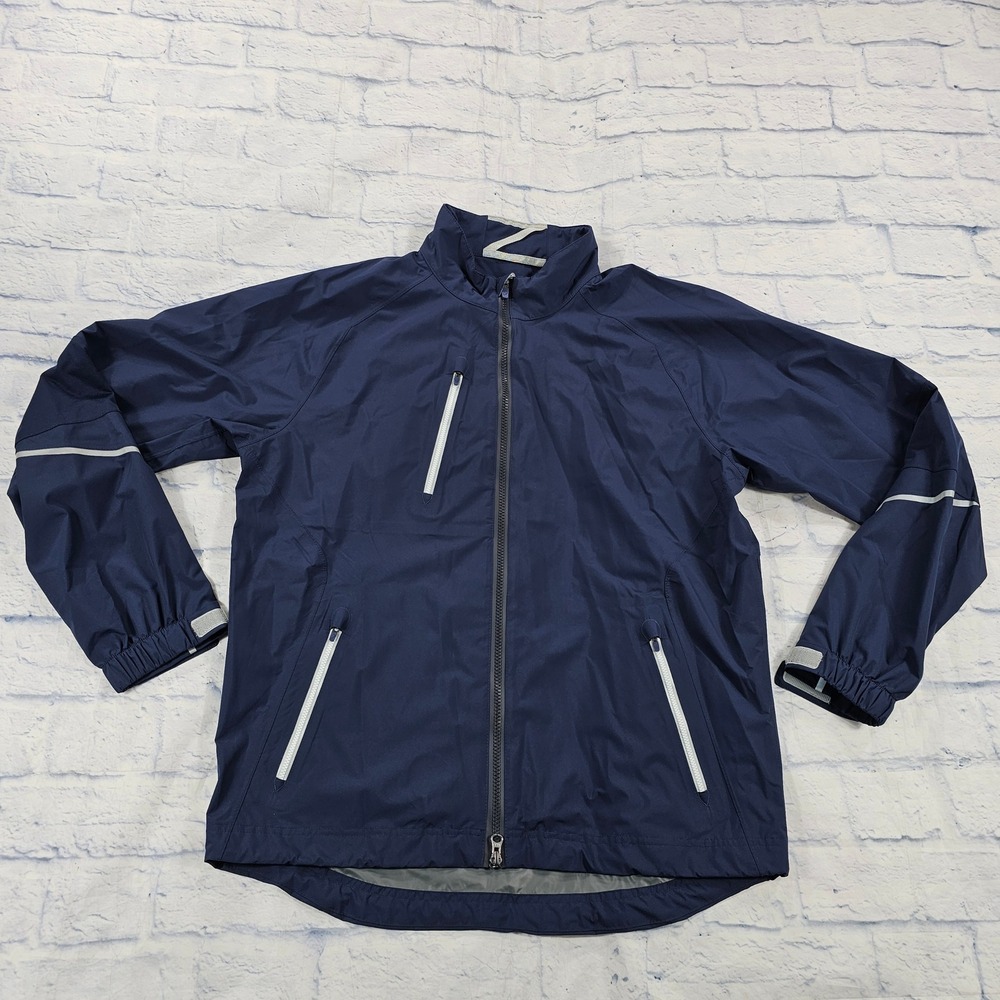 Zero Restriction Power Torque Golf Jacket Men M Navy Zip Reflective Waterproof